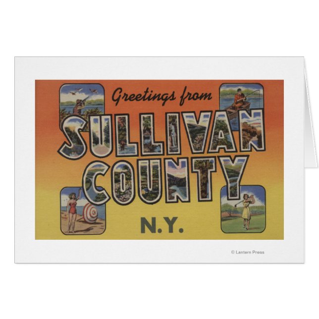 Sullivan Landkreis, New York - Große Briefszenen (Vorderseite (Horizontal))