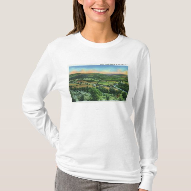 Sullivan-Mountain View der Stadt T-Shirt (Vorderseite)