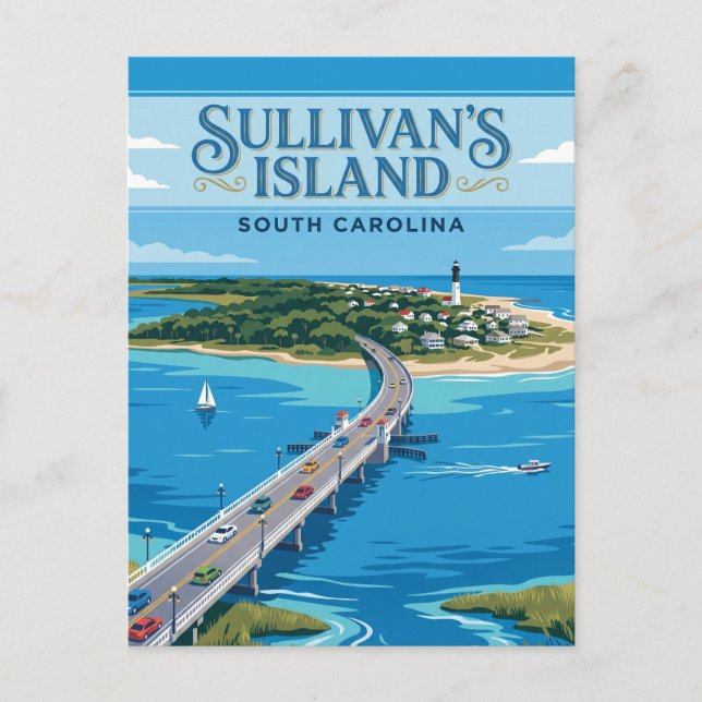 Sullivan's Island USA Postkarte (Vorderseite)