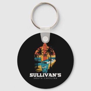 Sullivans South Carolina Surfboard Surfen Retro Schlüsselanhänger