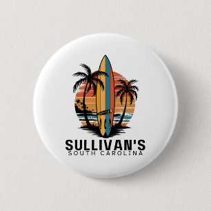 Sullivans South Carolina Surfer Button