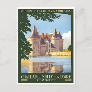 Sully Frankreich Vintage-Reisepostkarte Postkarte