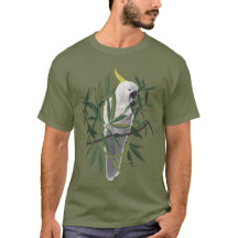 Sulphur-Crested Cockatoo in Tree Illustration