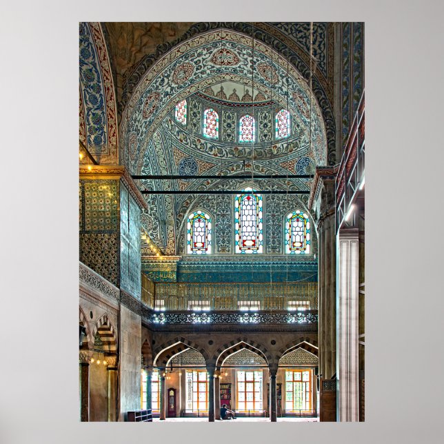 Sultan Ahmed Moschee. Innengestaltung. Poster (Vorne)