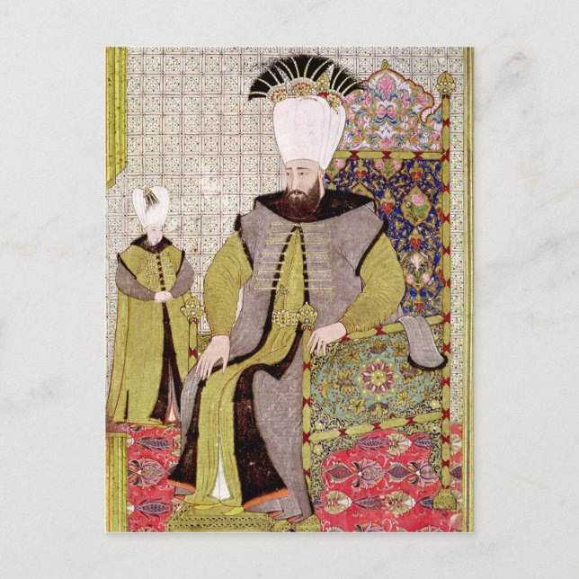 Sultan Ahmet III und der Thronfolger Postkarte (Vorderseite)