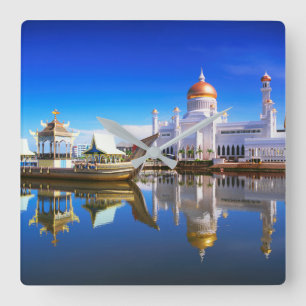 Sultan-Omar-Ali-Saifuddien-Moschee Quadratische Wanduhr
