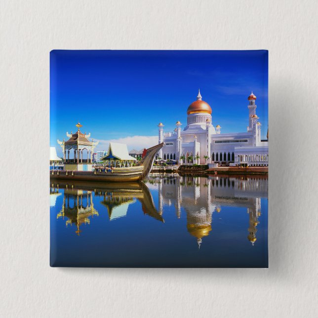 Sultan Omar Ali Saifuddien Mosque Button (Vorderseite)