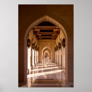 Sultan Qaboos Grand Moschee in Muscat, Oman Poster