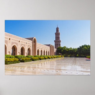 Sultan Qaboos Grand Moschee in Muscat, Oman Poster