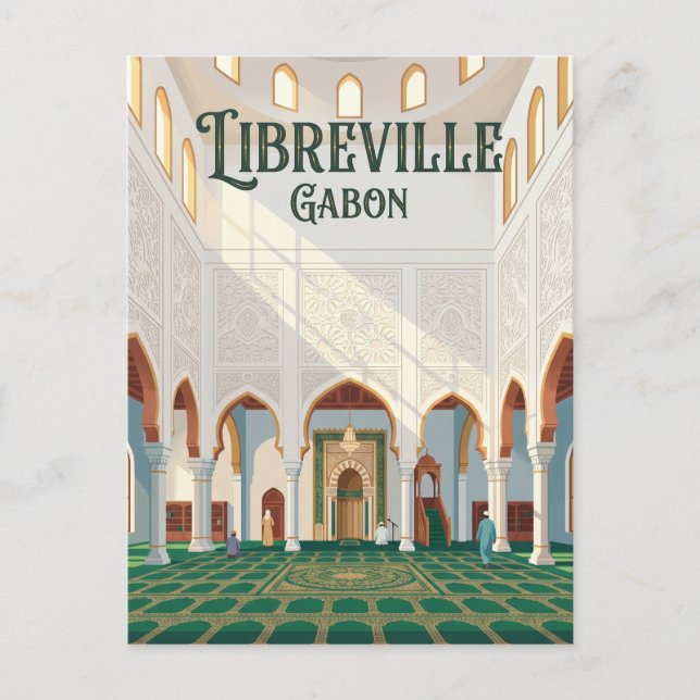 Sultan-Qabus-Moschee (Libreville) Gabun Postkarte (Vorderseite)