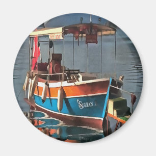 Sultan Taxi Boot Marmaris Schöne Kunst Magnet