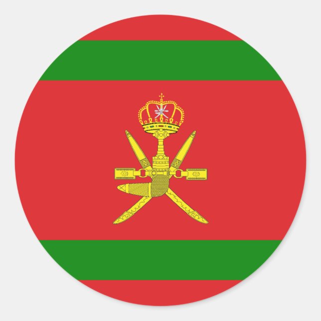 Sultan von Oman, Norwegen Runder Aufkleber (Vorderseite)