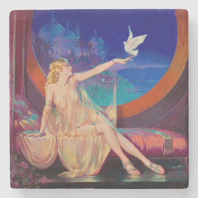 Sultana, das arabische Sultanat's Concubine 1925 Steinuntersetzer (Vorderseite)