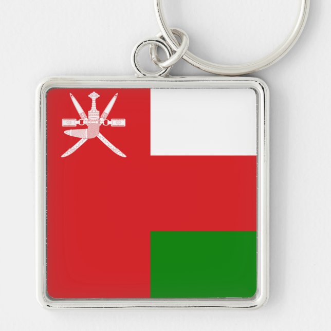 Sultanat der Oman-Flagge Schlüsselanhänger (Vorne)