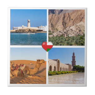 Sultanat der Oman-Sehenswürdigkeiten Fliese