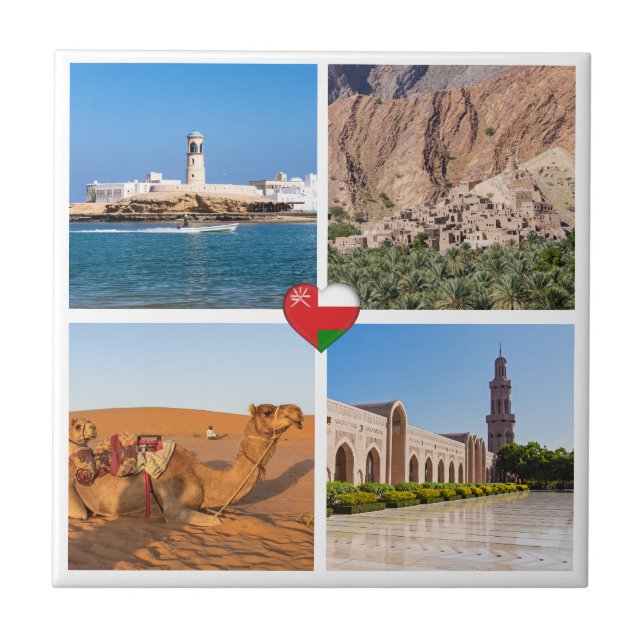 Sultanat der Oman-Sehenswürdigkeiten Fliese (Vorderseite)
