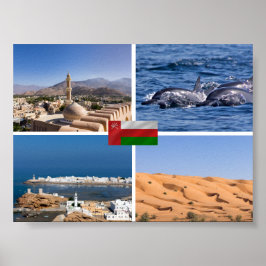 Sultanat der Oman-Sehenswürdigkeiten Poster