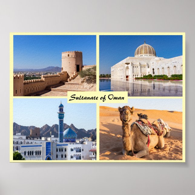 Sultanat der Oman-Sehenswürdigkeiten Poster (Vorne)