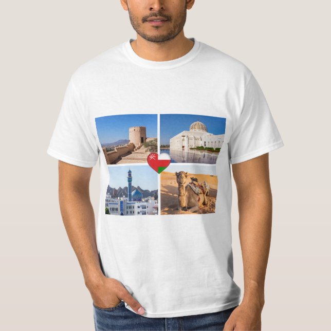 Sultanat der Oman-Sehenswürdigkeiten T-Shirt (Vorderseite)