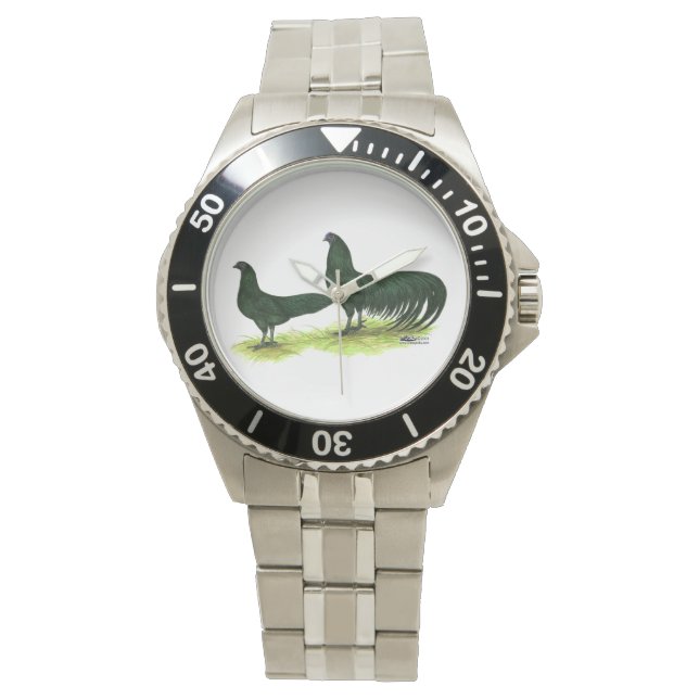 Sumatra Black Chickens Armbanduhr (Vorderseite)
