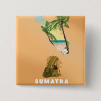 Sumatra illustrierte Karte Reiseplakat