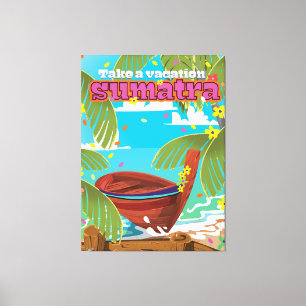 Sumatra Indonesia Reiseplakat Leinwanddruck
