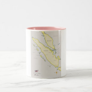 Sumatra-Karte Zweifarbige Tasse