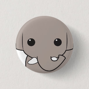Sumatran Elefant-Gesichts-Knopf Button