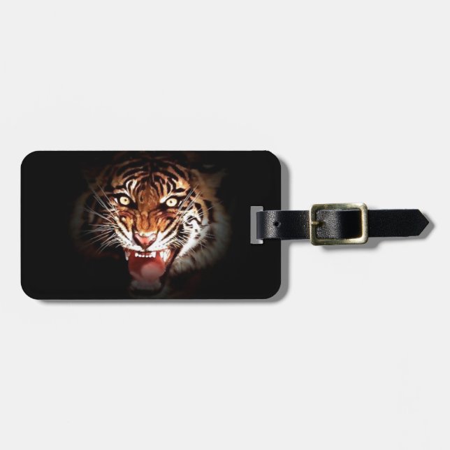Sumatran Tiger Gepäckanhänger (Vorderseite horizontal)