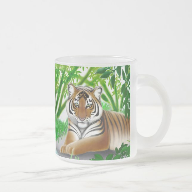 Sumatran Tiger in der Bambusdschungel-Tasse Mattglastasse (Rechts)