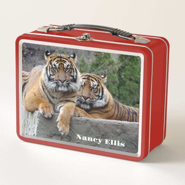 Sumatran Tiger Skin Metall Brotdose (Vorderseite)