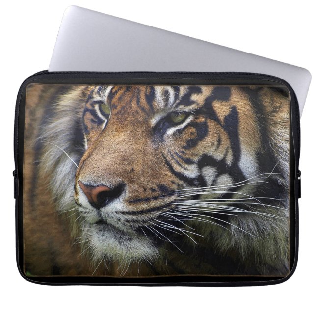 Sumatran Tiger Wild Animal Big Cat-Lover Laptopschutzhülle (Vorderseite)