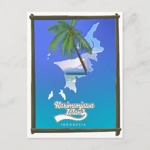 Sumba Insel Indonesien Reisekarte Einladungspostkarte