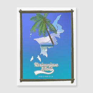 Sumba Insel Indonesien Reisekarte Magnetkarte