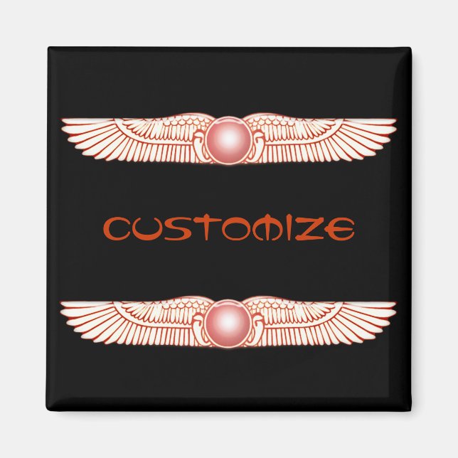 Sumerian Anunnaki Winged Sun Disk Magnet (Vorne)