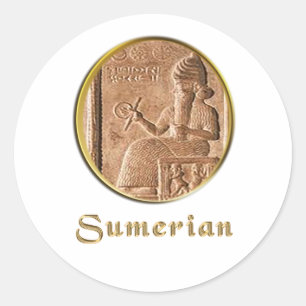 sumerisch runder aufkleber