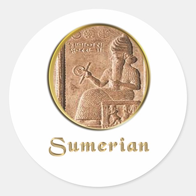 sumerisch runder aufkleber (Vorderseite)