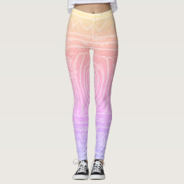 Sumerischer Mesopotamianischer Muster rosa Gelber  Leggings