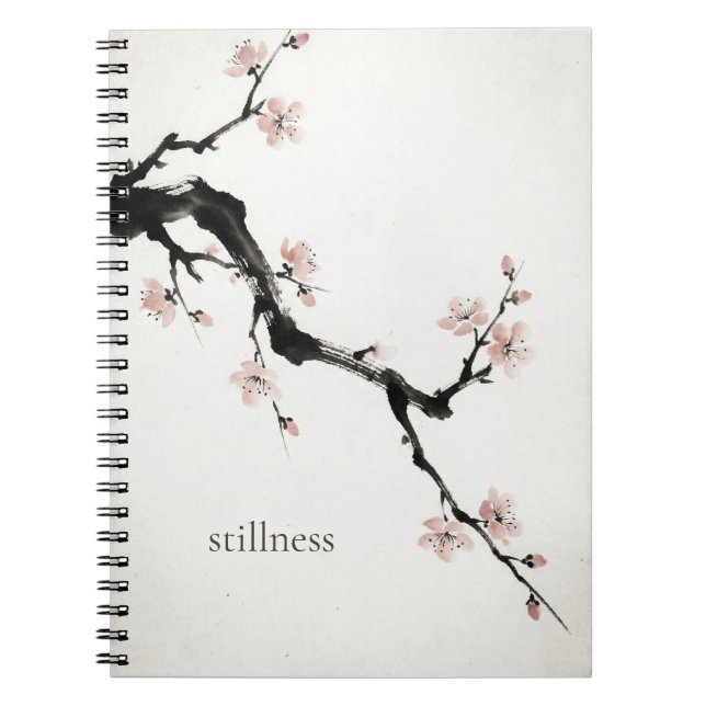 Sumi-E Ink | Cherry Blossom | Mindful Notebook Notizblock (Vorderseite)