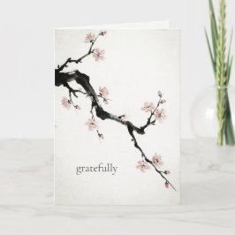 Sumi-E Ink | Cherry Blossom | Thank You Card Dankeskarte