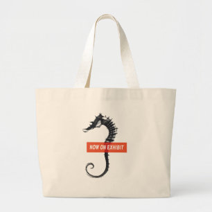 SUMI-e-Tasche-Seepferd Jumbo Stoffbeutel