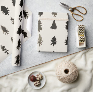 Sumi Ink Trees Geschenkpapier