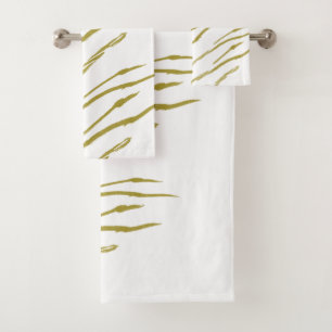 Sumi Tiger Stripes faux set de serviette d'or