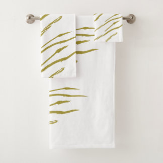 Sumi Tiger Stripes faux set de serviette d'or