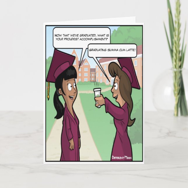 Summa Cum Latte Punny Abschluss Card Karte (Vorderseite)