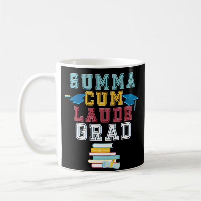 Summa mit Laude Uni-Abschluss-Kaffee Kaffeetasse (Links)