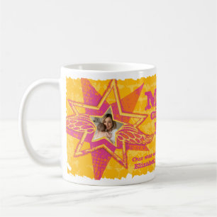 Summe des Fotos Sterne Gelb Rosa Tasse