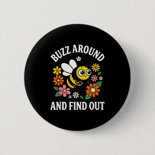 Summe herum und finde heraus Lustiger süßer Bienen Button