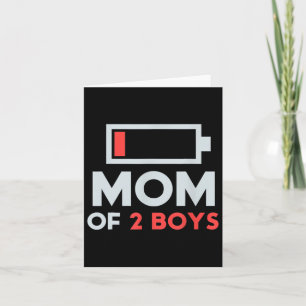 Summe von 2 Jungen Geschenk von Sohn Müttern Tag G Karte