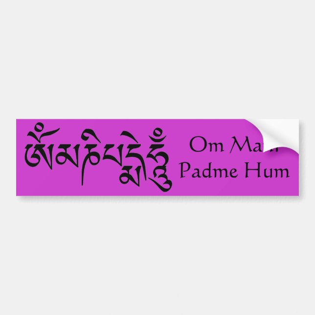Summen-Beschwörungsformel OM Mani Padme Autoaufkleber (Vorne)